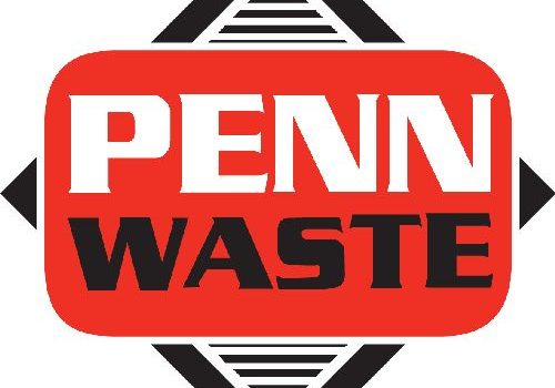 Penn Waste logo in red, white and black