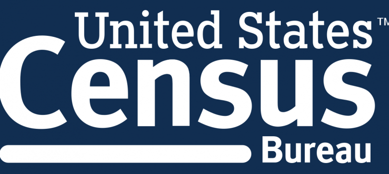 Dark blue background with white text, "United States Census Bureau"