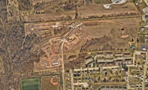 Aerial photo of Dover Highlands development