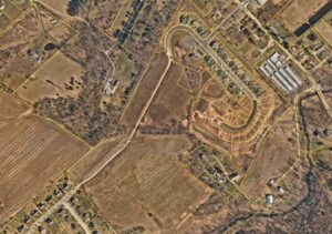 Aerial photo of Sagebrook development