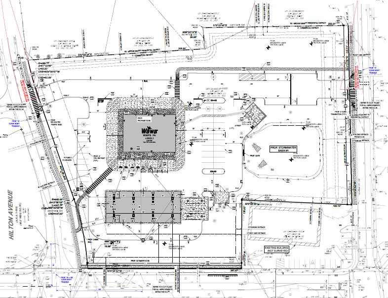 Site plan of Wawa Convenience Store